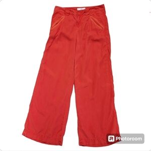 Armani Exchange AX Vintage Red Orange Wide Leg Pants Lyocell Size 4 * Small Flaw